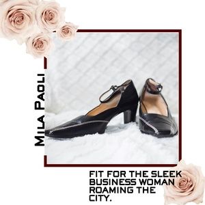 SLEEK Mila Paoli Black Heels